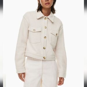 Aritzia Wilfred Free White Shacket Size Small